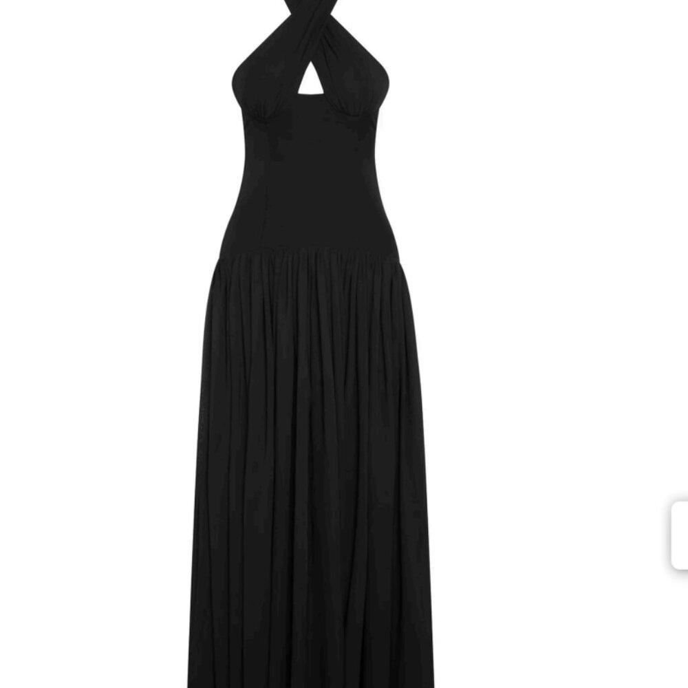 Leau Harmony Halter Corset Maxi Dress Black Size XS NWT - Picture 6 of 12